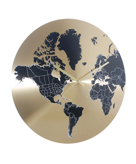Mondmapo- Gold Roman Global Wall Clock