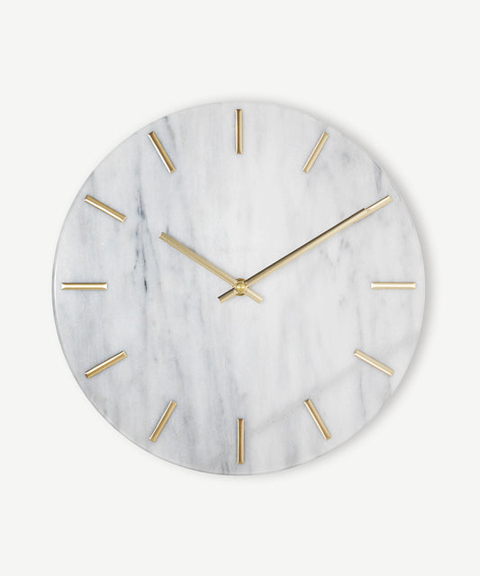 Marmororo – White Marble Moments Wall Clock