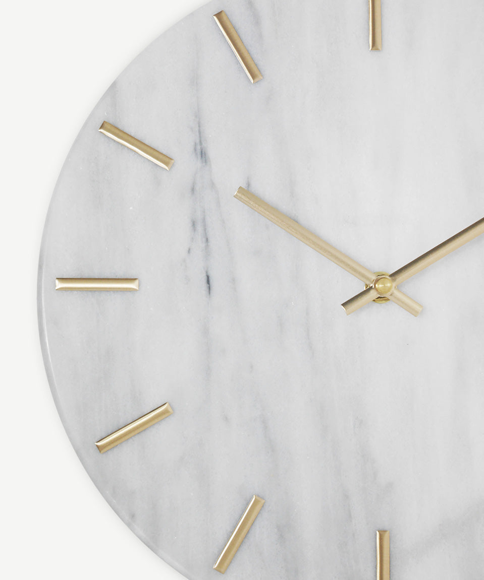 Marmororo – White Marble Moments Wall Clock