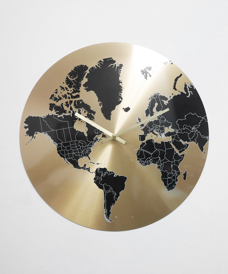 Mondmapo- Gold Roman Global Wall Clock