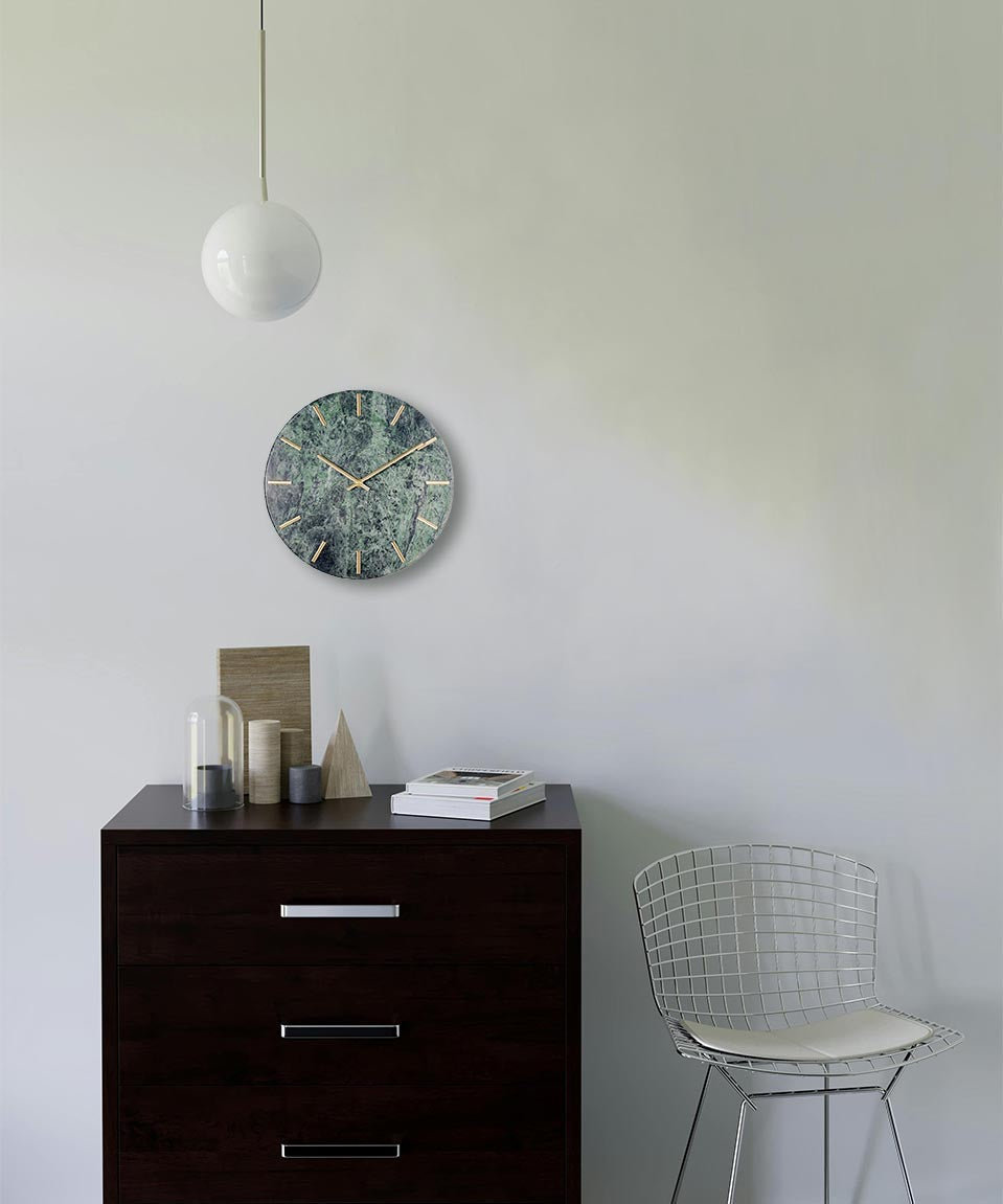 Marmororo – Emerald Rhythm Marble Wall Clock