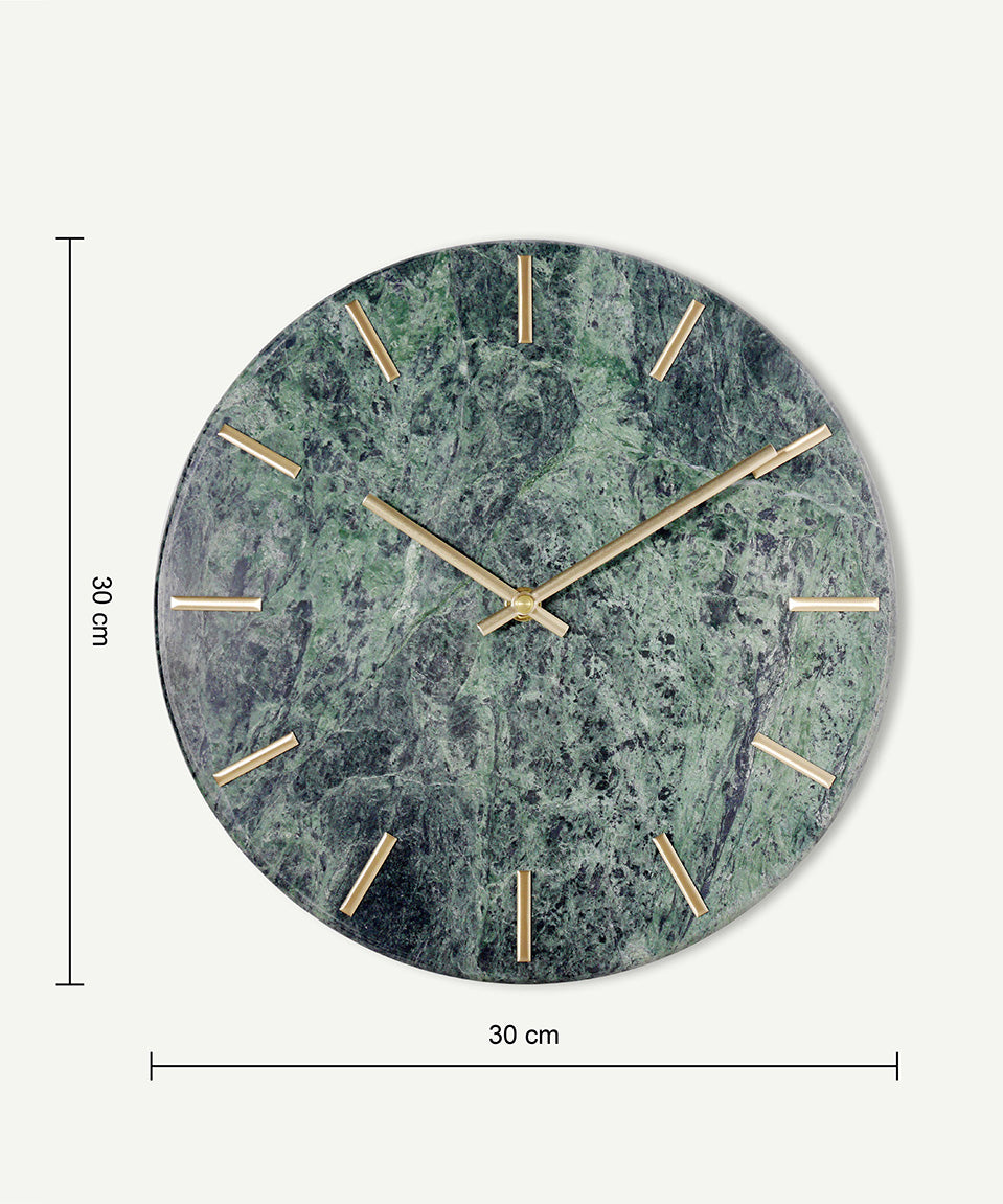 Marmororo – Emerald Rhythm Marble Wall Clock
