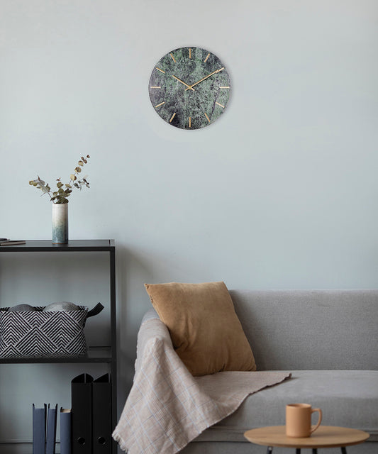 Marmororo – Emerald Rhythm Marble Wall Clock