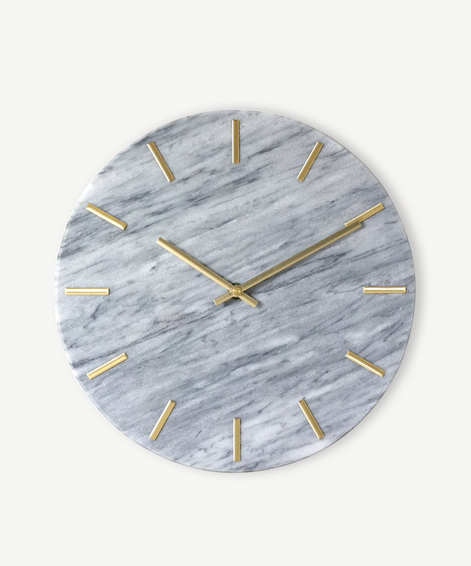 Marmororo – Grey Marble Moments Wall Clock