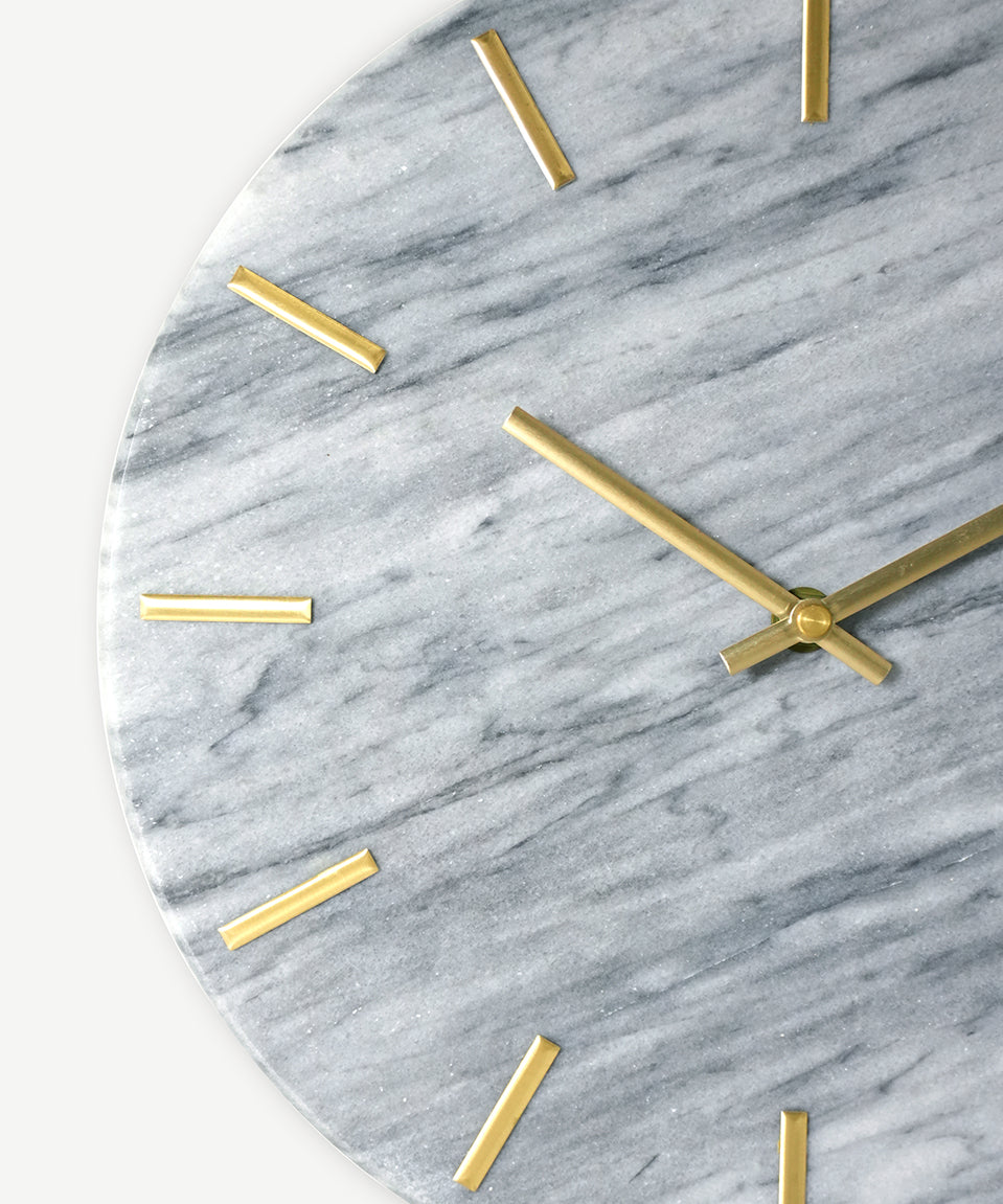 Marmororo – Grey Marble Moments Wall Clock