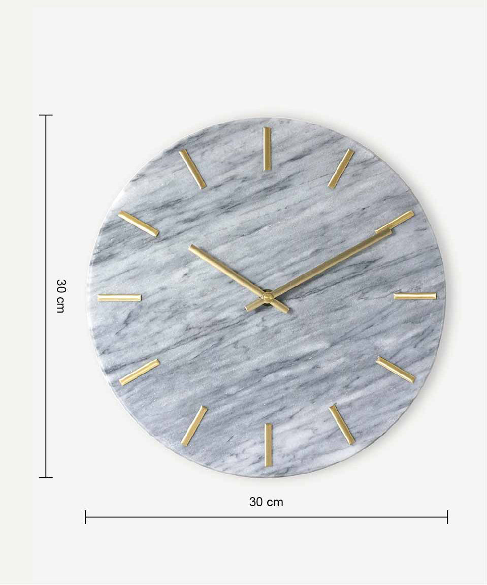 Marmororo – Grey Marble Moments Wall Clock