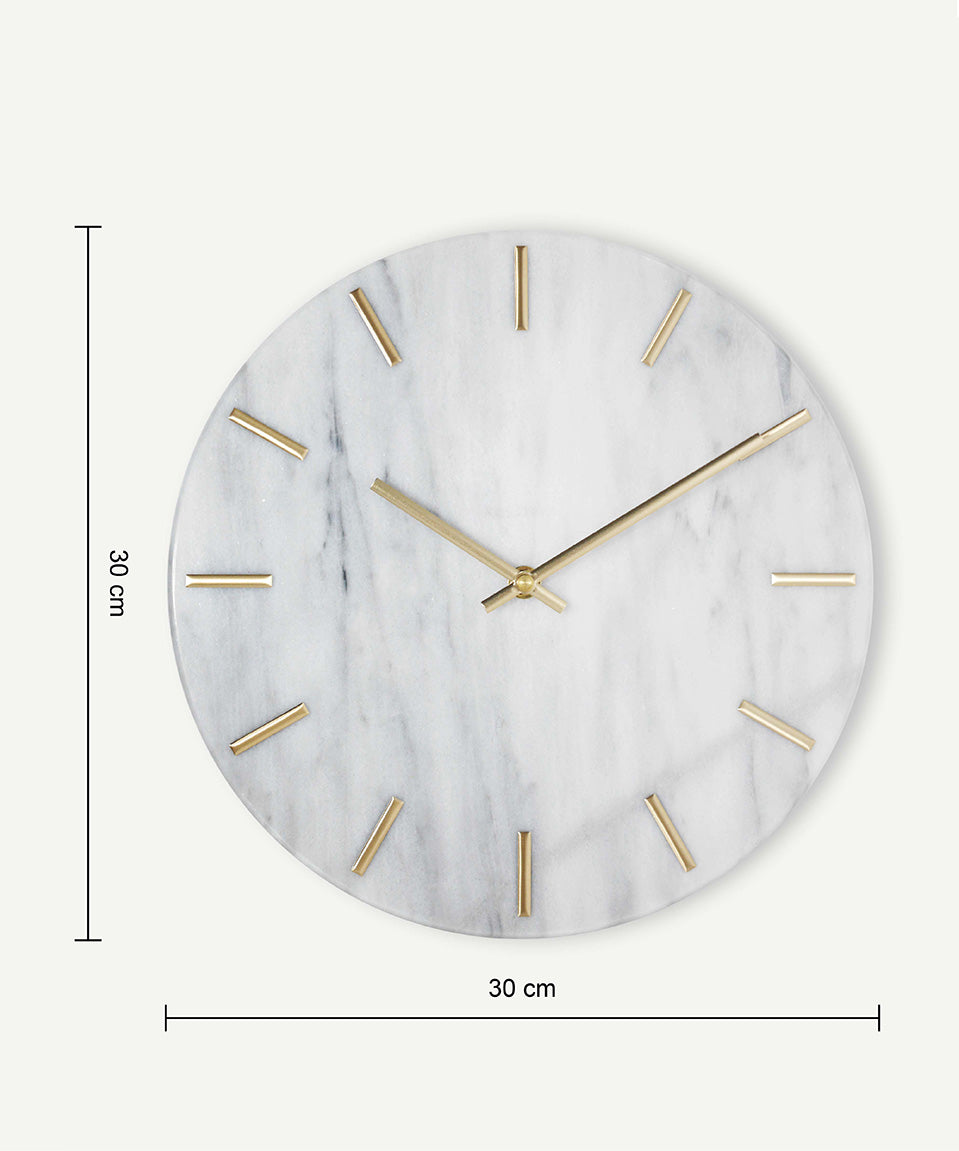 Marmororo – White Marble Moments Wall Clock