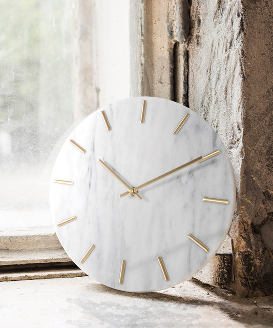 Marmororo – White Marble Moments Wall Clock