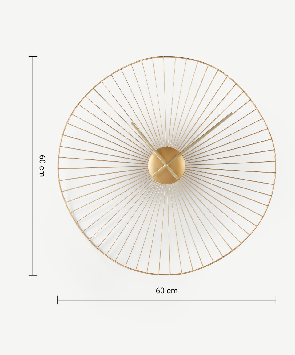 Makoh – Golden Wave Wall Clock