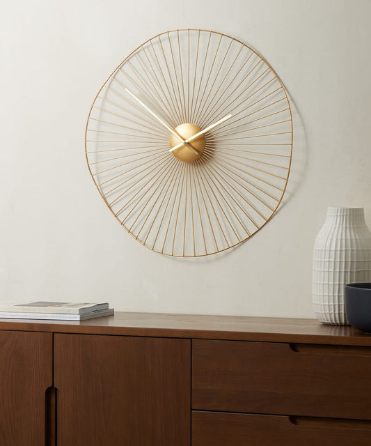 Makoh – Golden Wave Wall Clock