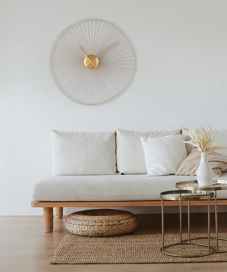 Makoh – Golden Wave Wall Clock
